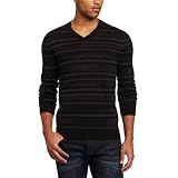 Kenneth Cole Men's Stripe V-Neck Sweater
