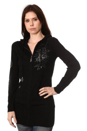 Ed Hardy Women's Hoodies ehw 4225 Black
