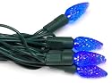 Good Tidings 24-Foot Indoor/Outdoor Holiday Christmas Light Set with 70 Flame-Shaped LED , Blue
