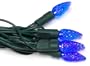Good Tidings 24-Foot Indoor/Outdoor Holiday Christmas Light Set with 70 Flame-Shaped LED  , Blue