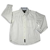 E-Land - Boys Long Sleeved Button Down Oxford Shirt, White