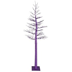6' Purple Glitter Metallic Artificial Christmas Display Tree