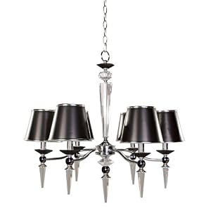 Manhattan Black Chrome Crystal Chandelier