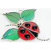 Ladybug Suncatcher in Real Stained Glass