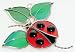 Ladybug Suncatcher in Real Stained Glass