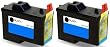2 Pack Remanufactured (Series 2) DELL 7Y743 Black Ink Cartridges for Dell A940 and A960 Printers