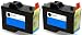 2 Pack Remanufactured (Series 2) DELL 7Y743 Black Ink Cartridges for Dell A940 and A960 Printers