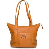 NBA Los Angeles Lakers Pangea Tan Leather Women's Tote Handbag