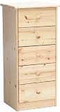 Steens 17800519 Kommode Mario 89 x 42 x 35 cm Kiefer massiv, natur lackiert