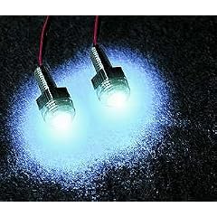 Edelstahlschraube m. LED, wei� M6-15, 12V-Anschlu�