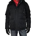 CASIC, Daunenjacke / Winterjacke mit Kapuze,  schwarz, XL