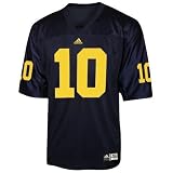 adidas Michigan Wolverines #10 Navy Blue Replica Football Jersey