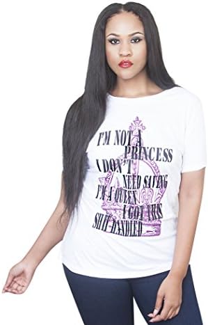 Rebdolls Women's Rebdolls I'm Not A Princess, I'm A Queen T-Shirt 3X White