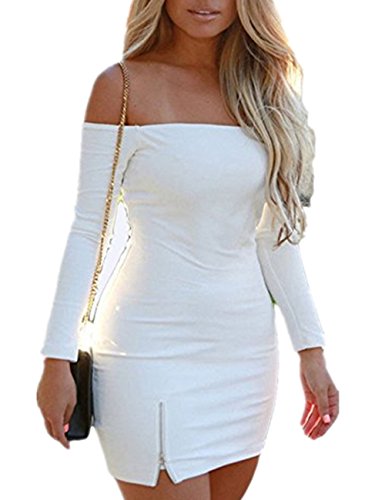 Ninimour Elegant Women's Above Knees Off Shoulder Mini Dress