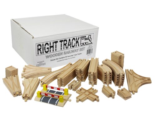 wooden train track pieces