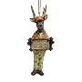 5" Humorous Camouflage Hunting Deer With Plaque Christmas Ornament