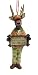 5" Humorous Camouflage Hunting Deer With Plaque Christmas Ornament #903018