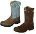 Twisted X Boots Men's EZ Wearing Work Boots, Western Boot Flair, Medium Brown /Denim ...