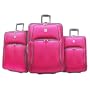 Caribbean Joe Newport 3-Pc Water Repellant Luggage Set (Hot Pink)