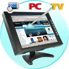 External hard drive:12 Inch LCD Touch Screen Monitor for Computers, TV + DVD Player