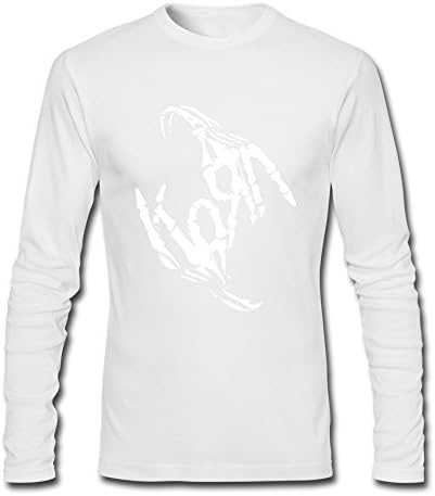 YHYT Korn Band American Nu Metal Band Men's Long Sleeve Tees S White