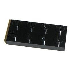 Lego Building Accessories 2x4 Black Plates, Bulk Pack 50 Pieces
