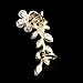 Sannysis Women Fashion Flower Shape Rhinestone Left Ear Cuff Clip Stud Earring