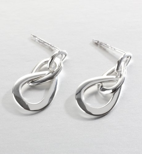 Sterling Silver Double Teardrop Stud Earrings