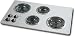 Kitchen & Housewares : Frigidaire FEC32C4AC 32" Coil Electric Cooktop with 4 Multi-Wrap Coil Elements & Chrome Drip Bowls: Brushed Chrome