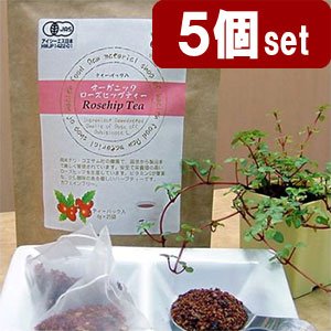 セール：※10%OFF オーガニック ローズヒップティー ティーパック入 5個セット 4g&times;125包