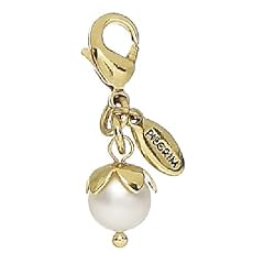 Pilgrim Damen-Charms-Anh�nger  Messing vergoldet  weiss 444-570