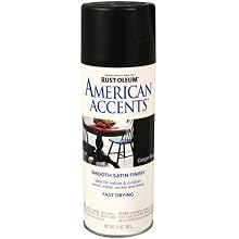 Rust-Oleum 7946830 American Accents Spray, Satin Canyon Black, 12-Ounce