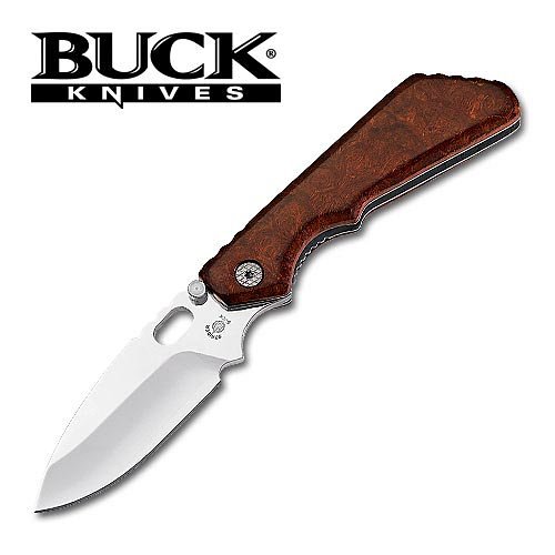 Buck Military Folding Knife w Ironwood Handle by Buck