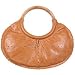 Caterina Lucchi Cognac Leather Handbag with Wooden Handles