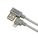 Micord 90-degree Braided USB 3FT USB Data Sync Charge Cable Compatible with Phone X/8/8Plus/7/7 Plus/6S/6 (Grey)