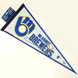 MILWAUKEE BREWERS OFFICIAL MLB LOGO FELT PENNANT