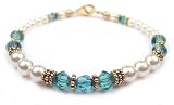 41BtUcLSN3L. SL160  Blue Zircon Gold Filled Swarovski Crystal Beaded Pearl Bracelets Reviews
