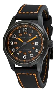 Hamilton Men's H70585737 Khaki Field Black Day Date Dial Watch