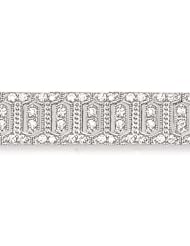 TOC Sterling Silver 30gram Fancy CZ Cubic Zirconia Dress Bracelet