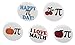 Set 5 Funny Humor Cute Pi Math Symbol Signs 1.25