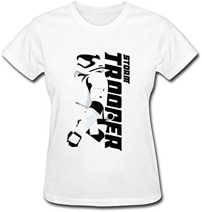 Fokiyo Custom Star Wars Stormtrooper T Shirt for Women White XL