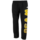 adidas West Virginia State Yellow Jackets Black Word Plus Fleece Sweatpants (Large)