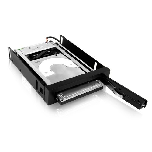 ICY BOX IB-2216StS SATA Wechselrahmen fuer 6,3cm 2.5Zoll HDDs SSDs in 3.5Zoll Schacht Hot-Easy-Swap Alu Kunsstoff schwarz