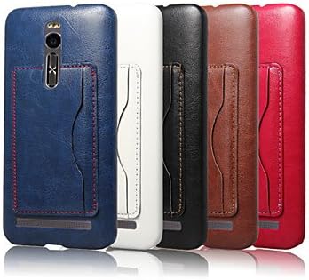 Crazy Horse Pattern Retro Card Back Shell Phone Leather Cover Bracket for Asus Zenfone 2 ZE551ML(Assorted Color) ( Color : Brown , Compatible Models : Asus Zenfone 2 )