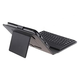 Portfolio Book Cover Carrying Case with Built in Bluetooth Keyboard for Samsung Galaxy Tab 7