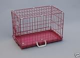 Best Pet Pink 20 Single-Door Suitcase Style Folding Metal Dog Crate - 20(l) x 12(w) x 14(h)