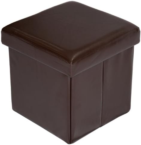 Home Source Industries 12560 Folding Ottoman with Storage, Coffee