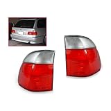 A Pair of Depo Red and Clear Lense Tail Lights - BMW 5-Series E39 5DR Wagon 1997-2000 by Depo