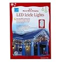 12ft Warm White Dripping LED Icicle Christmas Lights