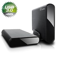 FANTEC DB-ALU3e 3TB schwarz USB3.0 eSATA 8,89cm 3,5Zoll Externes SATA Gehaeuse Netzschalter Status LED Anzeige Aluminuim gebuerstet